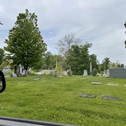Highland Cemetery - Some of the headstones in the front of the cemetery.