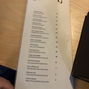Alebrije - Nashville - Menu 11/25 - Tacos Near Me - Nashville, Tennessee
