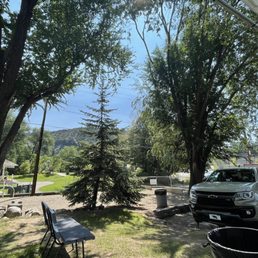 The view from the outdoor seating