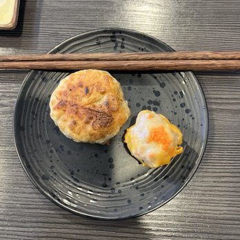 Young Dim Sum - Chive and shrimp fried dumpling / shrimp & pork shumai. - Dim Sum Near Me - Victorville, California Young Dim Sum - Chive and shrimp fried dumpling / shrimp & pork shumai. - Dim Sum Near Me - Victorville, California