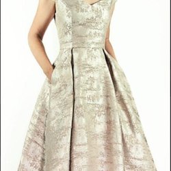 Ross Mayer - Rose Gold Brocade Dress