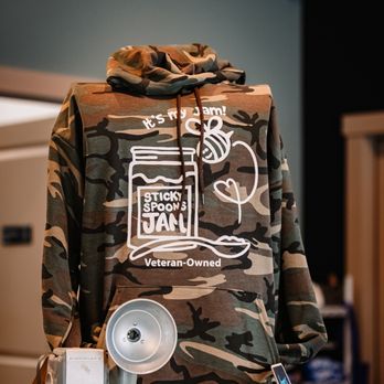 Sticky Spoons Jam - Sticky Spoons logo camo sweatshirt (sizes M to 2XL). Available in-store and online. - Specialty Food Near Me - Niles, Michigan Sticky Spoons Jam - Sticky Spoons logo camo sweatshirt (sizes M to 2XL). Available in-store and online. - Specialty Food Near Me - Niles, Michigan