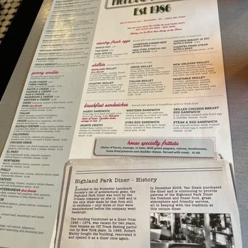 Highland Park Diner - Benedict's, omelets, skillets, frittatas - Diners Near Me - Rochester, New York