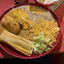 23. One Enchilada, 1 Chile Relleno and 1 Tamale Large Combo