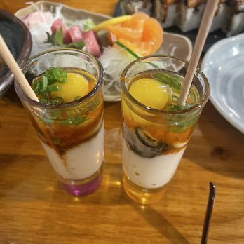 Imanas Tei - Quail egg oyster shooters. - Sushi Bars Near Me - Honolulu, Hawaii