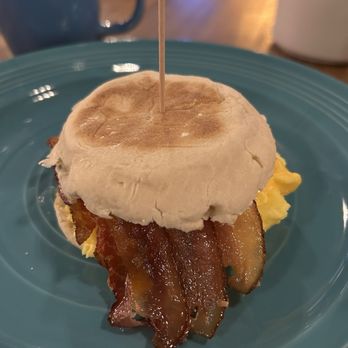 Lost Fox - English muffin with scrambled eggs and bacon. - Cafes Near Me - Saint Paul, Minnesota