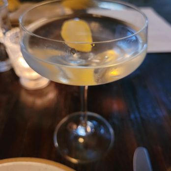 Manuela - Vesper- Farmer's gin, Crop Meyer lemon Vodka, Lilet Blanc. Just what I needed. - New American Near Me - Los Angeles, California Manuela - Vesper- Farmer's gin, Crop Meyer lemon Vodka, Lilet Blanc. Just what I needed. - New American Near Me - Los Angeles, California