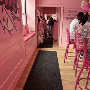 High Noon Brunchery - The bar setting with pink chairs . - Breakfast & Brunch Near Me - Atlanta, Georgia High Noon Brunchery - The bar setting with pink chairs . - Breakfast & Brunch Near Me - Atlanta, Georgia