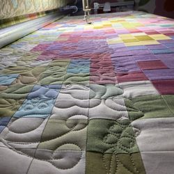 Colorway Collective - Example of our work in progress.  Mail-in Professional Longarm Machine Quilting from Colorway Collective