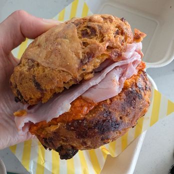 Hani's Bakery - Bacon scone with pimento cheese and ham - Bakeries Near Me - New York, New York Hani's Bakery - Bacon scone with pimento cheese and ham - Bakeries Near Me - New York, New York