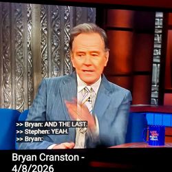 The Late Show with Stephen Colbert - Bryan Cranston - 4/9/2026