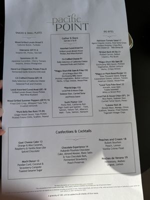 Menu photo 3 Pacific Point Carlsbad, CA