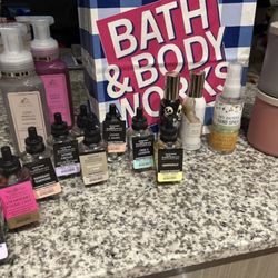 Bath & Body Works - Candles, wallflowers, hand soap, room sprays and hand sanitizers.