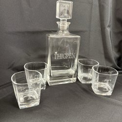 Absolute All Sports - Laser engraved decanter and glasses set