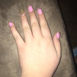 Top Nails - He painted my nails the wrong color supposed to be white but he painted them pink
