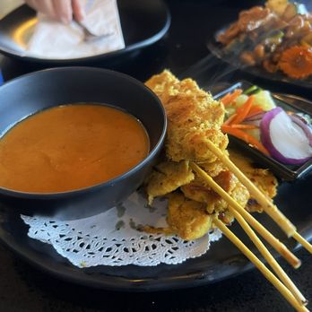 Shandra Thai Cuisine - Chicken Satay (5 skewers) - Chinese Near Me - Palmdale, California Shandra Thai Cuisine - Chicken Satay (5 skewers) - Chinese Near Me - Palmdale, California