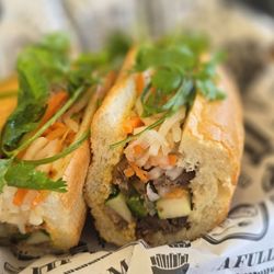 Saigon Yum - Decent size beef lemon grass banh mi
