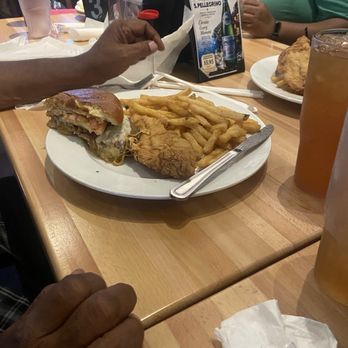Brio Trio - Fried Grouper sandwich with fries - Italian Near Me - Easley, South Carolina Brio Trio - Fried Grouper sandwich with fries - Italian Near Me - Easley, South Carolina
