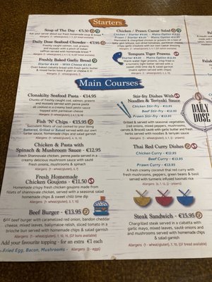 Menu photo 3 Daily Dose Restaurant Clonakilty, CO