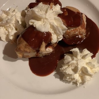 Fandango Restaurant - Puff pastry with filled with coffee ice cream and chocolate sauce. - French Near Me - Pacific Grove, California