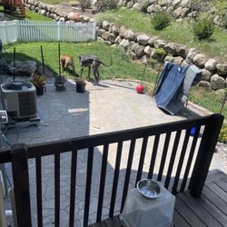 S & K Automotive - Backyard brick patio