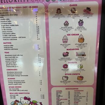 Hello Kitty Cafe - Menu - Themed Cafes Near Me - Las Vegas, Nevada
