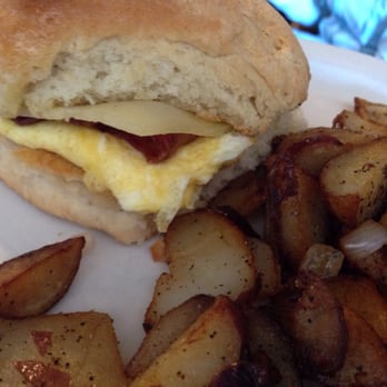 The Pinon Cafe - Bacon egg and Swiss breakfast biscuit. - Cafes Near Me - Payson, Arizona