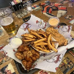 Foghorn's - Wings and tenders with fries, Ranch and Spicy Aioli for dipping