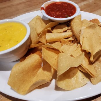 Cheddar's Scratch Kitchen - Chips with questions and salsa - American Near Me - Gainesville, Georgia
