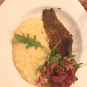 Peaches - Blackened catfish and white cheddar grits. - Southern Near Me - Brooklyn, New York Peaches - Blackened catfish and white cheddar grits. - Southern Near Me - Brooklyn, New York
