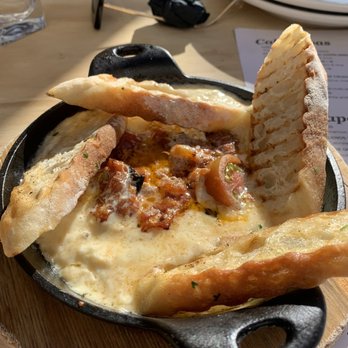 Cafe Sevilla - Queso Fundido without chicharrón! - Spanish Near Me - Costa Mesa, California