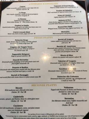 Menu photo 8 Strega Boston, MA Menu photo 8 Strega Boston, MA