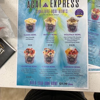 Acai Express - Menu - Acai Bowls Near Me - Concord, North Carolina Acai Express - Menu - Acai Bowls Near Me - Concord, North Carolina