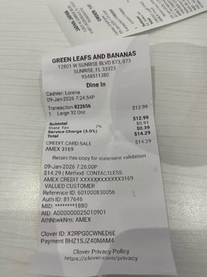 Green Leaf's & Bananas by null