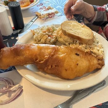 Sneaker's - Huge fish fry with sides, Friend side salad in the background. You can get a large order of fish fry or small order. - American Near Me - Buffalo, New York