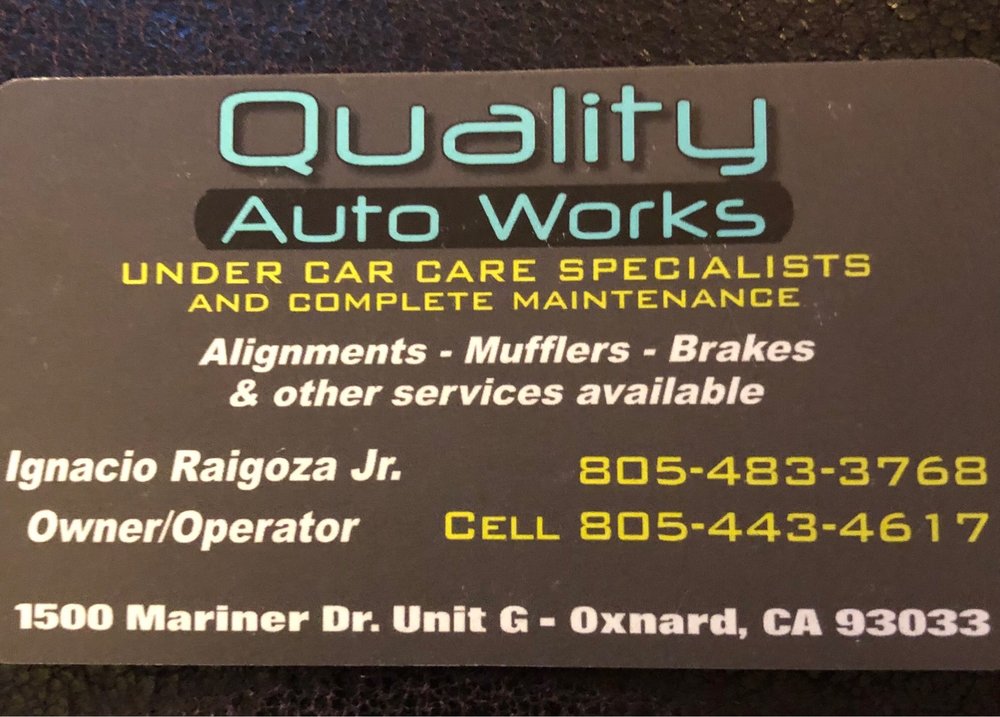 QUALITY AUTO WORKS Updated July 2024 1500 Mariner Dr, Oxnard