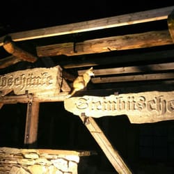 Waldschänke Steinbüschel - In Stein gehauene Hauswerbung
