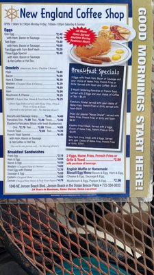 Menu photo 7 New England Coffee Shop Jensen Beach, FL