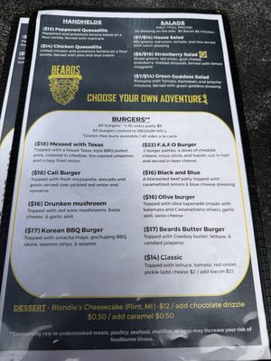 Menu photo 2 Beards Brewery Petoskey, MI Menu photo 2 Beards Brewery Petoskey, MI