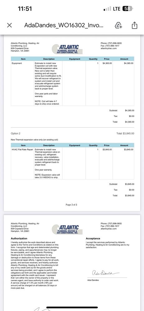 Slide of Atlantic Plumbing Heating & Air Conditioning