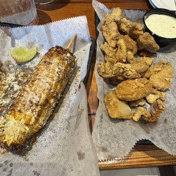 Dubs Pub - Fried corn on the cob and chicken skins. - Sports Bars Near Me - Savannah, Georgia