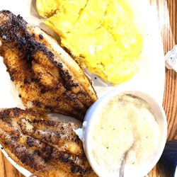 Cracker Barrel Old Country Store - U.S. Farm-Raised Grilled Catfish, grits and eggs