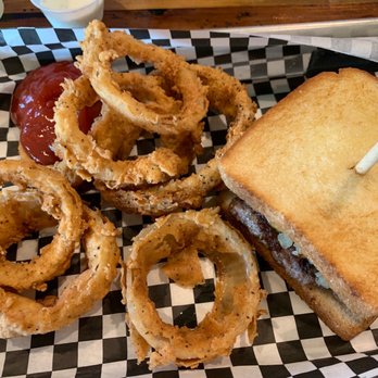 JC's Burger Bar - Patty Melt w onion rings - Burgers Near Me - Coppell, Texas