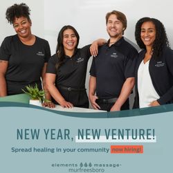 Elements Massage - We are hiring LMT's! Call or come by today for more information.