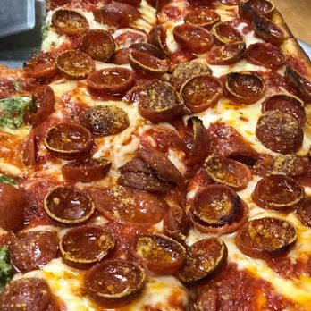 Krispy Pizza  - Pepperoni with mikes hot honey - Pizza Near Me - Brooklyn, New York