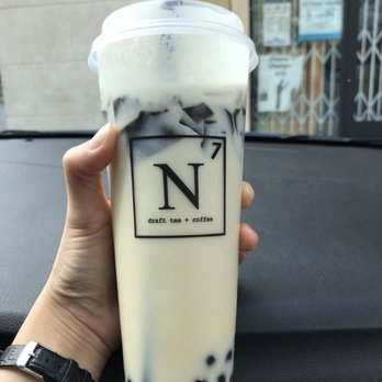 N7 Draft Tea and Coffee - Jasmine milk tea with grass jelly and boba - Coffee & Tea Near Me - San Jose, California