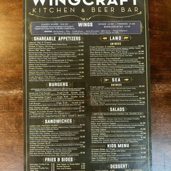 Wingcraft Kitchen & Beer Bar - Menu - Gastropubs Near Me - Atlantic City, New Jersey Wingcraft Kitchen & Beer Bar - Menu - Gastropubs Near Me - Atlantic City, New Jersey