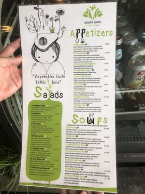 Menu photo 4 Araya's Place Seattle, WA