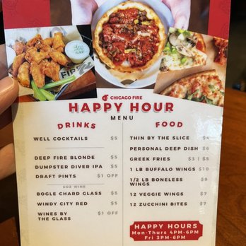 Chicago Fire - Happy hour menu - Pizza Near Me - Sacramento, California Chicago Fire - Happy hour menu - Pizza Near Me - Sacramento, California