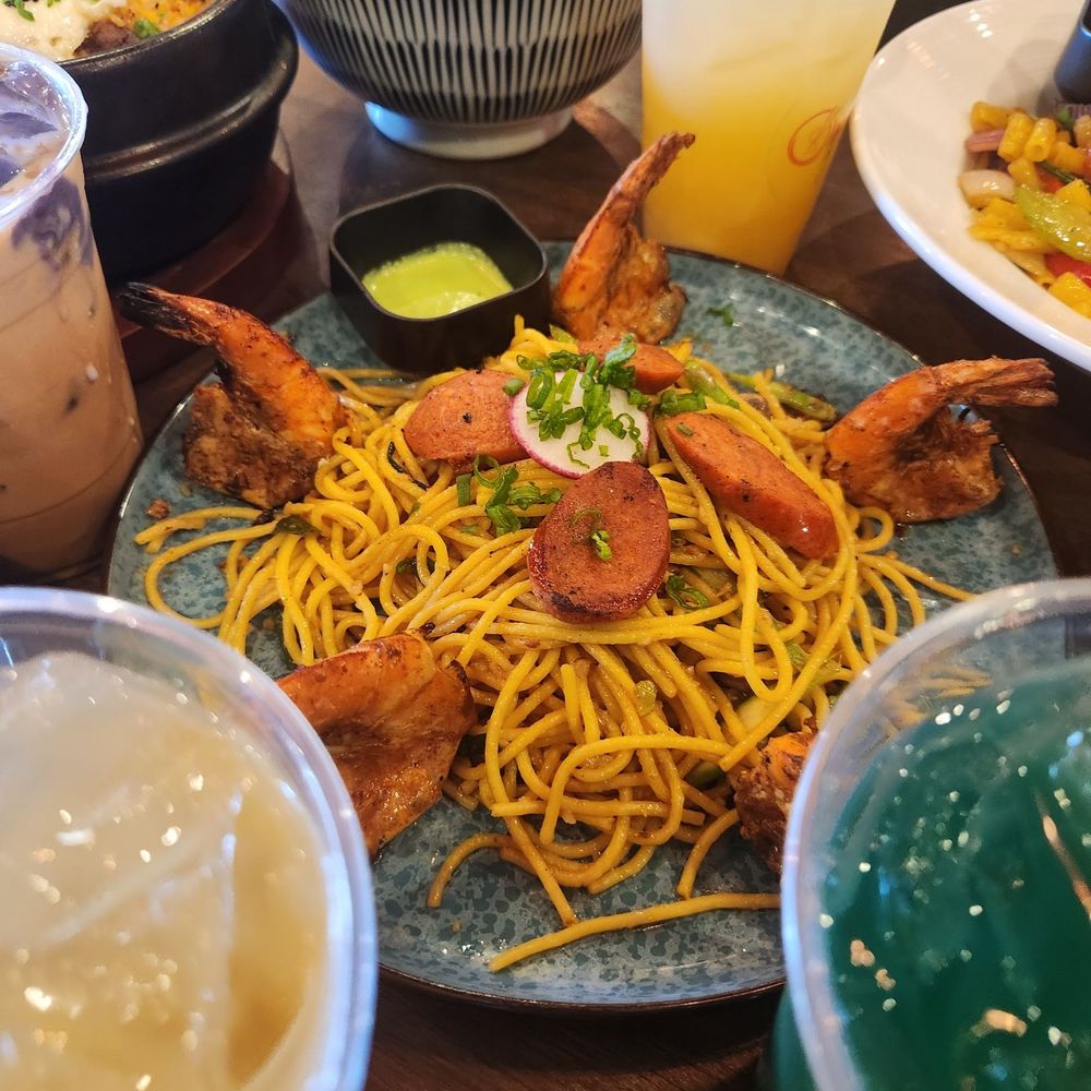 OMELI Kitchen - Cajun Tiger Prawn Garlic Noodles - Vietnamese Near Me - Fullerton, California
